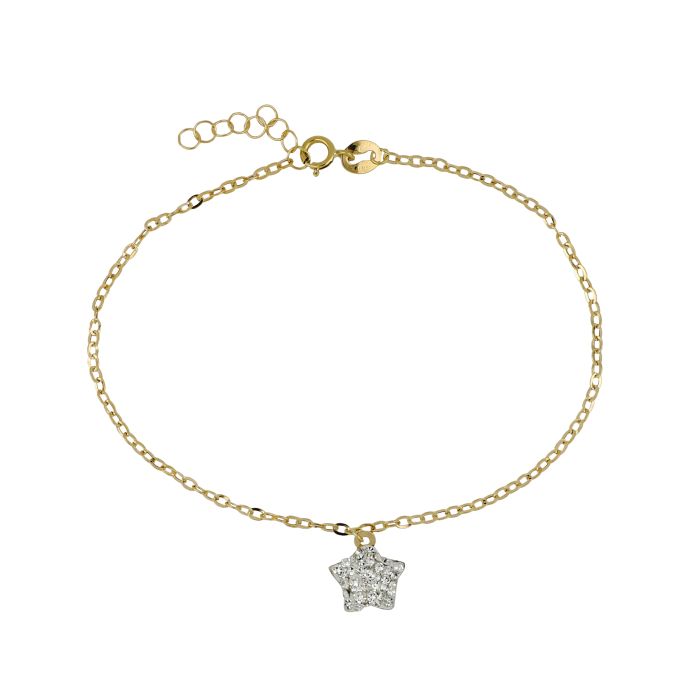 bracciale stella oro 18 kt