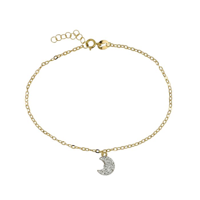 bracciale luna oro 18 kt