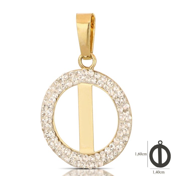 Pendente nome iniziale I oro 18kt