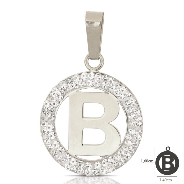 Pendente nome iniziale B oro 18kt