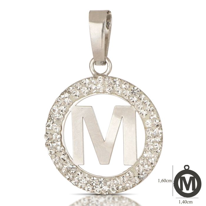 Pendente nome iniziale M oro 18kt