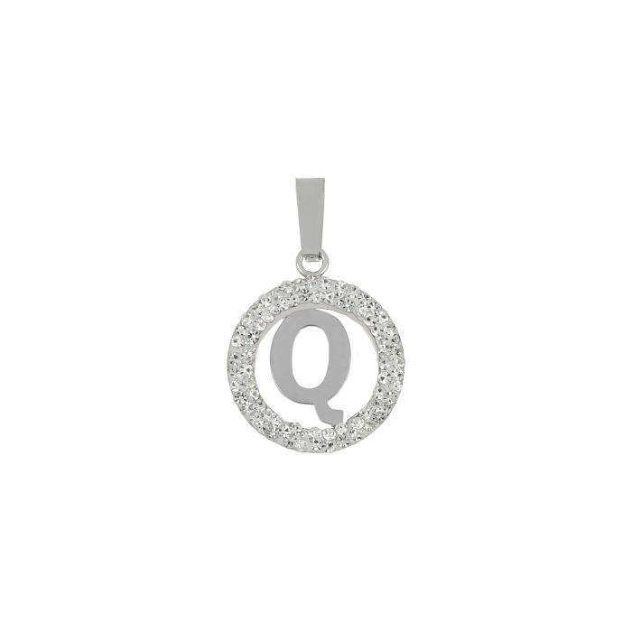 Pendente nome iniziale Q oro 18kt