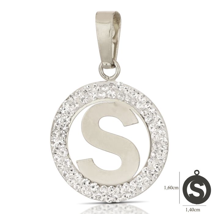 Pendente nome iniziale S oro 18kt