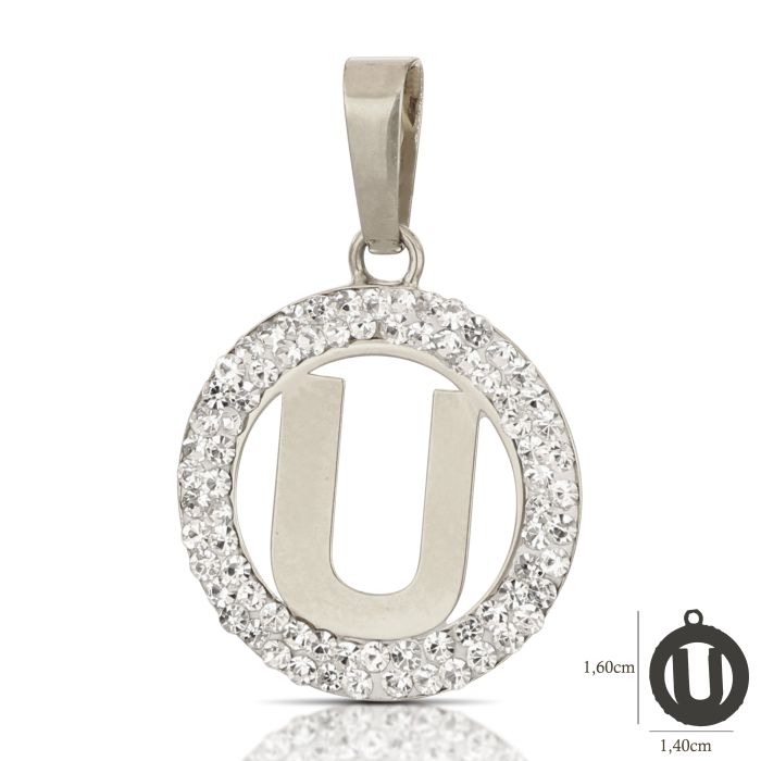 Pendente nome iniziale U oro 18kt