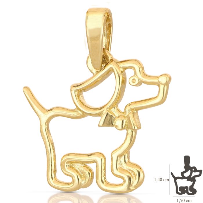 Pendente cane oro 18kt