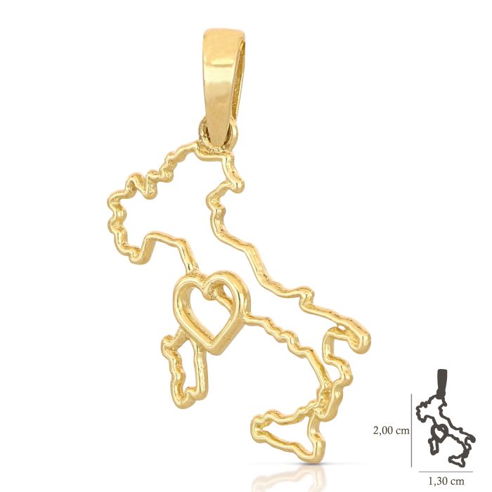 Pendente Italia oro 18kt