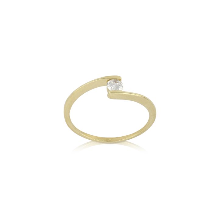 anello solitario oro 18 kt
