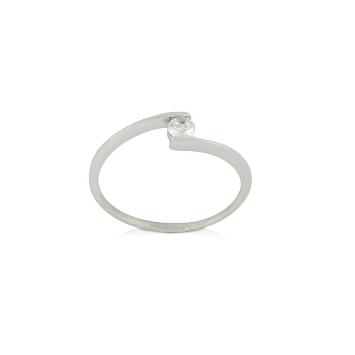 anello solitario oro 18 kt
