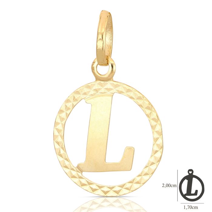 Pendente nome iniziale L oro 18kt