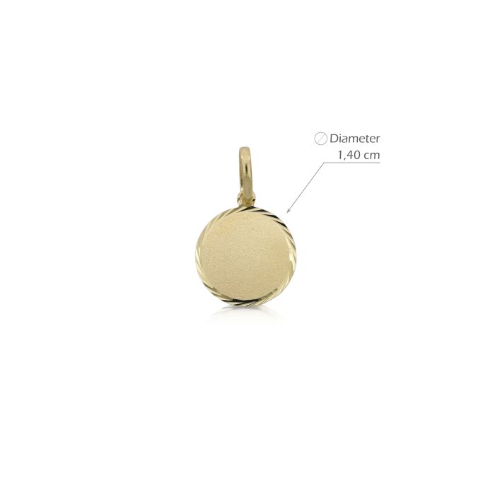Pendente medaglia personalizzabile oro 18kt