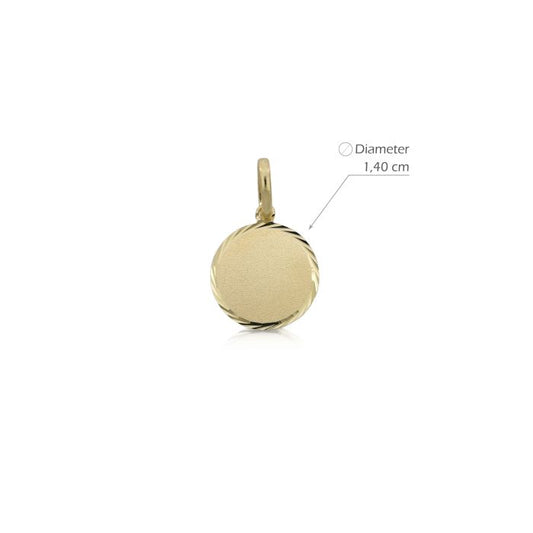 Pendente medaglia personalizzabile oro 18kt