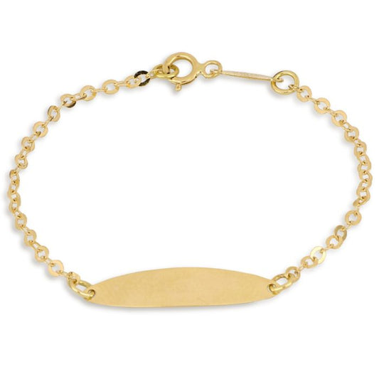 bracciale bimbo targa personalizzabile oro 18kt