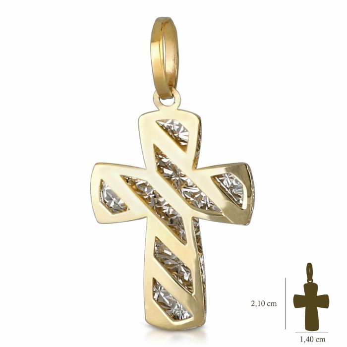 Pendente croce oro 18kt