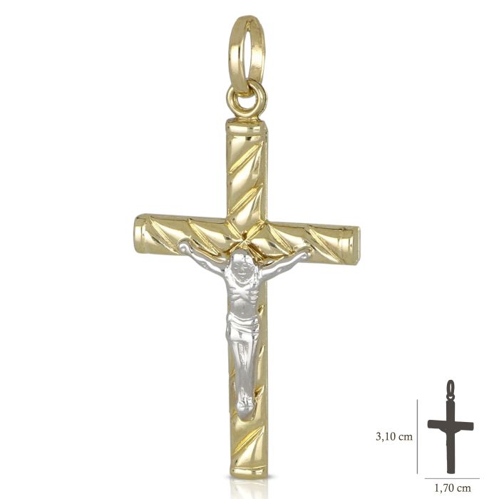 Pendente croce oro 18 kt