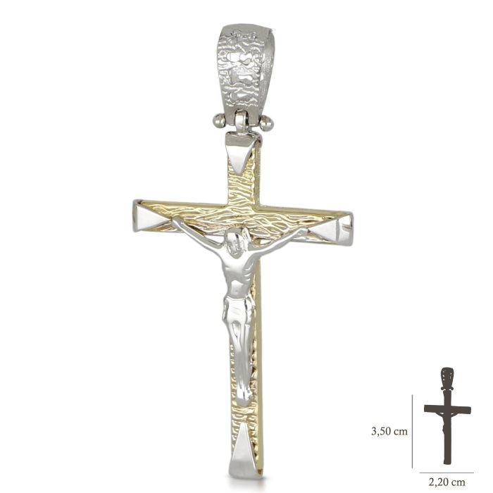 Pendente croce oro 18 kt