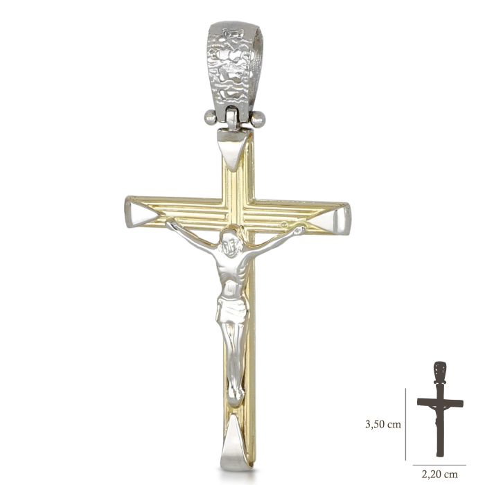 Pendente croce oro 18 kt