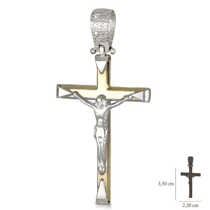 Pendente croce oro 18 kt