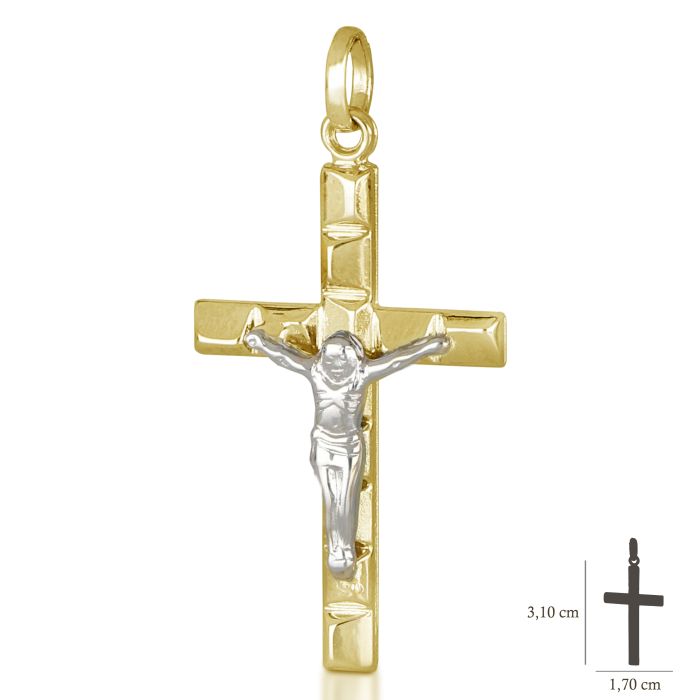 Pendente croce oro 18 kt