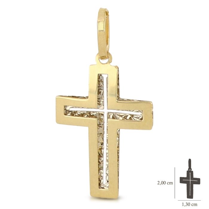 Pendente croce oro 18kt