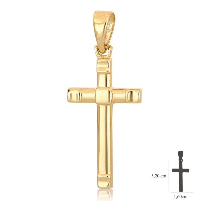 Pendente croce oro 18 kt