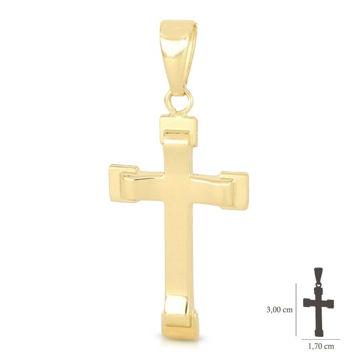 Pendente croce oro 18 kt