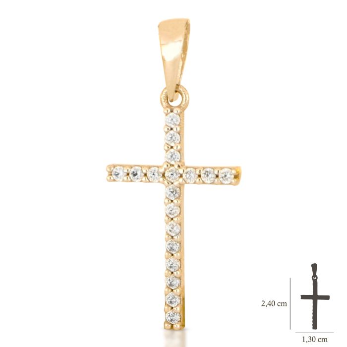 Pendente croce oro 18kt