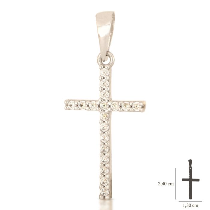 Pendente croce oro 18kt