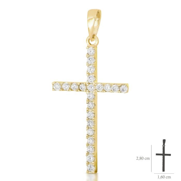 Pendente croce oro 18kt
