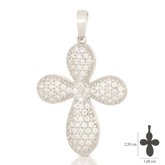 Pendente croce oro 18 kt
