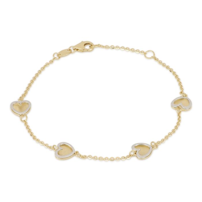 bracciale cuori oro 18 kt