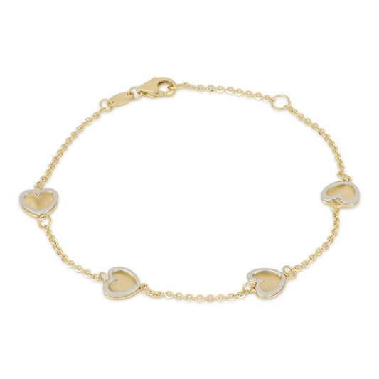 bracciale cuori oro 18 kt