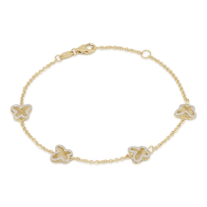 bracciale farfalle oro 18 kt