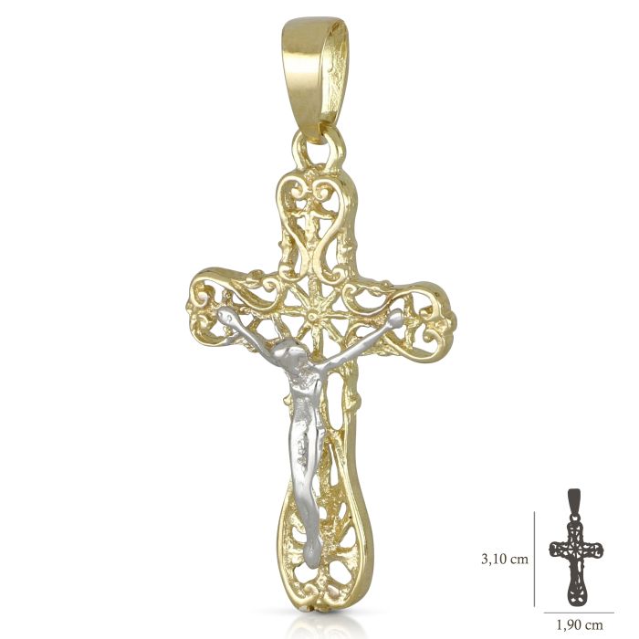 Pendente croce oro 18 kt