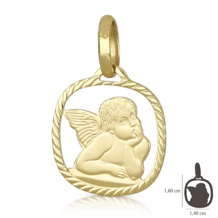 Pendente angelo oro 18kt