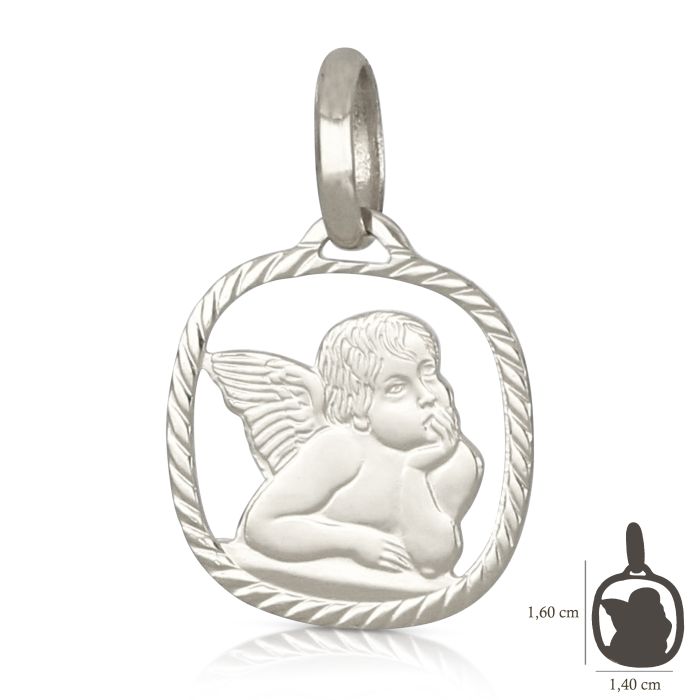 Pendente angelo oro 18kt
