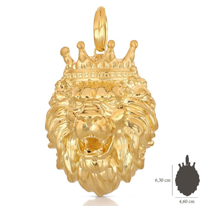Pendente leone oro 18kt