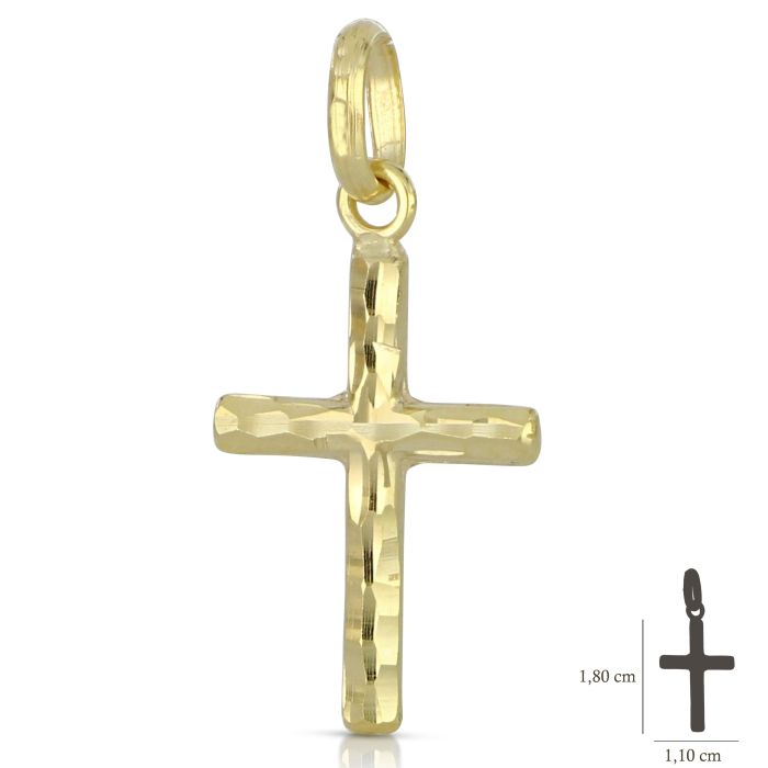 Pendente croce oro 18kt