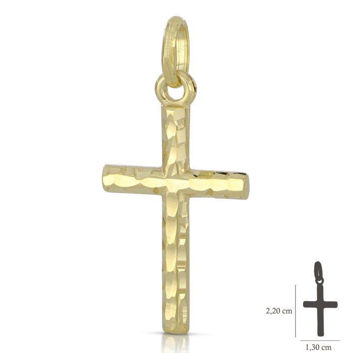 Pendente croce oro 18kt