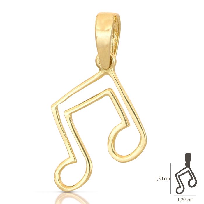 Pendente nota musicale oro 18kt