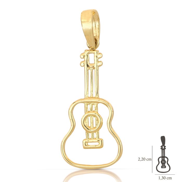 Pendente chitarra oro 18kt