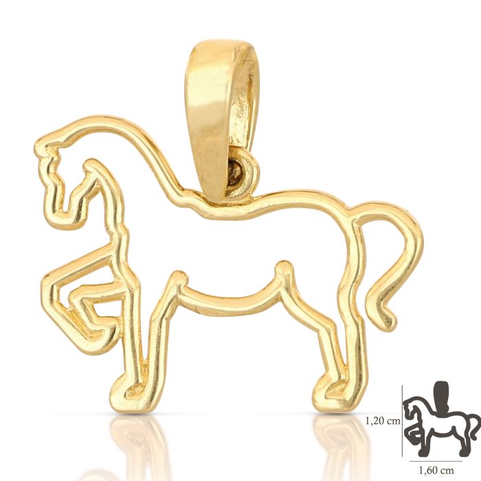 Pendente cavallo oro 18kt
