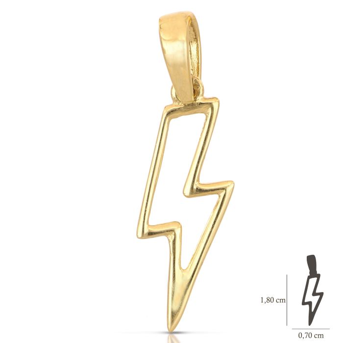 Pendente fulmine oro 18kt