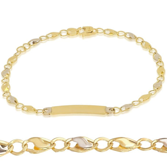 bracciale bimbi targa personalizzabile oro 18 kt