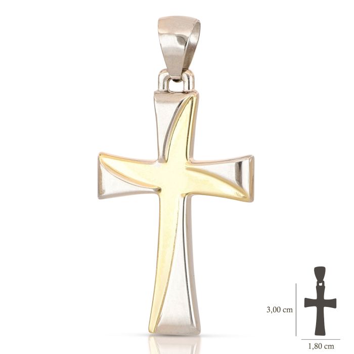 Pendente croce oro 18 kt