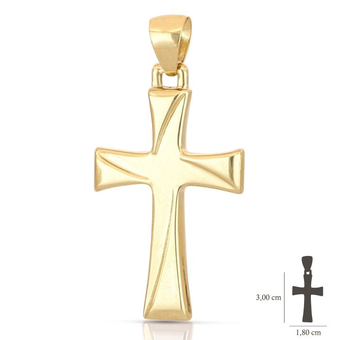 Pendente croce oro 18 kt