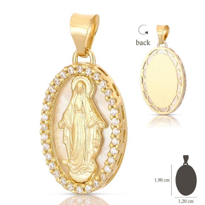 Pendente madonna oro 18kt