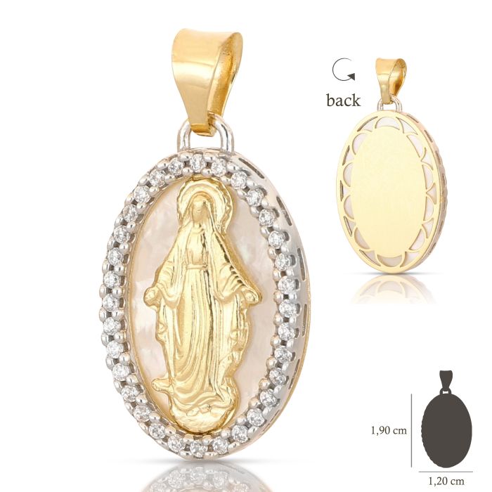 Pendente madonna oro 18kt