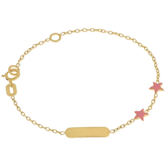 bracciale bimba targa personalizzabile oro 18kt