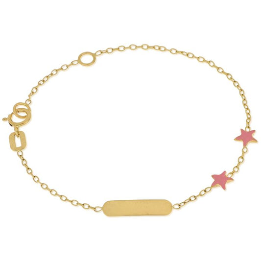bracciale bimba targa personalizzabile  oro 18kt