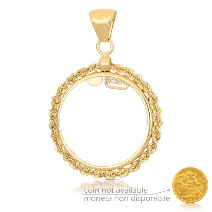 Pendente porta sterline oro 18kt